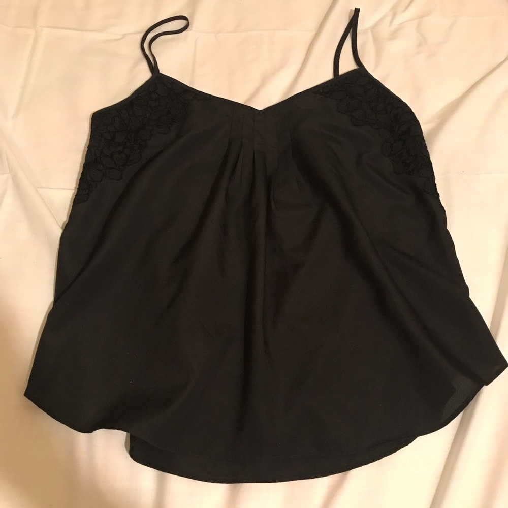 Aritzia Black Tank Top Strap Lace Talula Cami